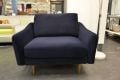Snug The Rebel Snuggle Chair Blue Velvet - sofa for narrow doorways