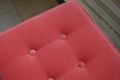 Buttons Short Stool in Matt Velvet Dusty Rose Pink Velvet Low Stool