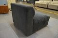 Cohen Single Unit in Brushstroke Dark Grey Fabric