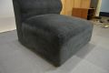 Cohen Single Unit in Brushstroke Dark Grey Fabric