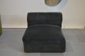 Cohen Single Unit in Brushstroke Dark Grey Fabric