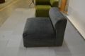 Cohen Single Unit in Brushstroke Dark Grey Fabric
