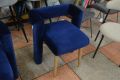 sofa.com Fonda dining chairs set of 2 blue velvet chairs, ex display designer furniture outlet shop Lancashire