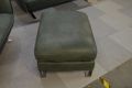 Mercadante Green Leather Footstool in Full Aniline Italian Leather