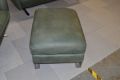 Mercadante Green Leather Footstool in Full Aniline Italian Leather