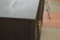 Sadari Starburst Sideboard 4 Door Wooden Storage in Wenge with Brass Detailing