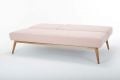 Snooze Large Sofa Bed in Rose Pink Fabric Scandinavian Click-Clack Style