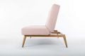 Snooze Large Sofa Bed in Rose Pink Fabric Scandinavian Click-Clack Style