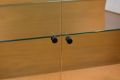 Alta Modern Display Cabinet in Walnut Stained Oak Wood and Glass