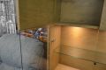 Alta Modern Display Cabinet in Walnut Stained Oak Wood and Glass