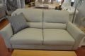 Galassia Two and Three Seater Sofa Pale Grey Italian Leather Two Piece Suite - Made To Order