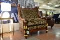 Bergère Armchairs in Greek Key Velvet, reproduction chairs, ex display designer furniture outlet