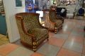 Bergère Armchairs in Greek Key Velvet, reproduction chairs, ex display designer furniture outlet