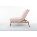 Snooze Large Sofa Bed in Rose Pink Fabric Scandinavian Click-Clack Style