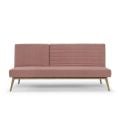 Snooze Large Sofa Bed in Rose Pink Fabric Scandinavian Click-Clack Style