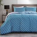 Azure Scallop Seashell Duvet Set Double in Blue