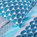 Azure Scallop Seashell Duvet Set Double in Blue