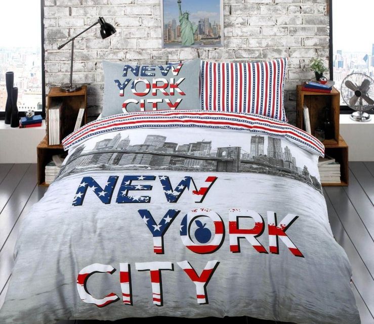 New York City Reversible Duvet Set King