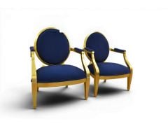 Louis XVI accent chairs, Gold metallic wooden accent chairs, Clearance accent chairs pair