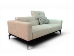 Colton 2 Seater Sofa in Ivory Chenille with Adjustable Backrests