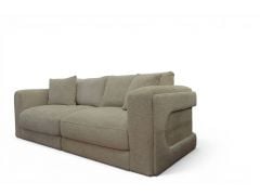 Lynetta 3 Seater Sofa in Natural Weave Chenille Fabric by Danetti