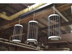 EX DISPLAY Circolo Black 3 Light Pendant Ceiling Light with Built-in LED Lamps