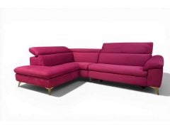 EgoItaliano Martine Chaise Sofa, Pink Corner Sofa, Discount Designer Sofas Outlet