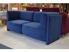 convertible sofa bed blue velvet; ex display John Lewis sofa outlet