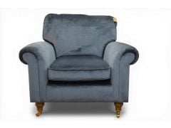 Idaho Armchair in Pale Blue Velvet