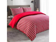 Highland Tartan Duvet Set King in Red