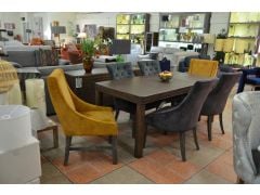 PIA Extending Dining Table and 6 Multicolour Chairs from Curations Ltd