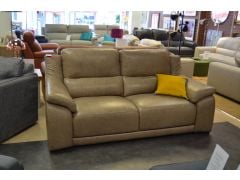 Italian Leather Triumph 3 Seater Sofa; ex display polo divani clearance outlet