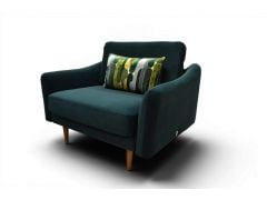 Snug The Rebel Snuggle Chair Blue Velvet - sofa for narrow doorways