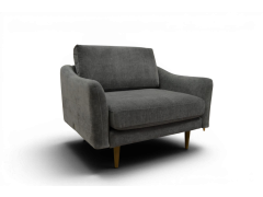 Snug The Rebel Snuggle Chair Blue Velvet - sofa for narrow doorways