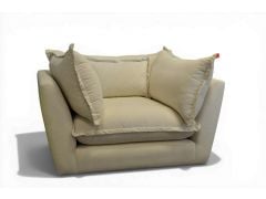 Sofa Club Dreamer Pebble Snuggle Chair Prototype Armchair in Linen Fabric