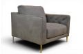 Italia Living Ares Armchair; grey Italian leather chair ex display outlet