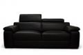 Riccardo black leather sofas, Polo Divani sofas, Italian leather sofa outlet Lancs