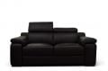 Riccardo black leather sofas, Polo Divani sofas, Italian leather sofa outlet Lancs