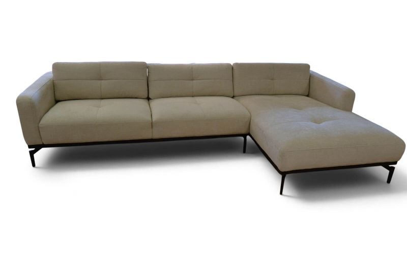 Danetti Colton Right Hand Chaise Sofa Ivory Chenille Fabric; Ex display Danetti sofas