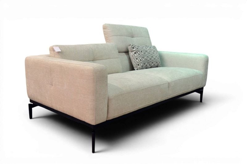 Danetti Colton 2 Seater Sofa ivory chenille fabric; ex display Danetti outlet shop Lancashire