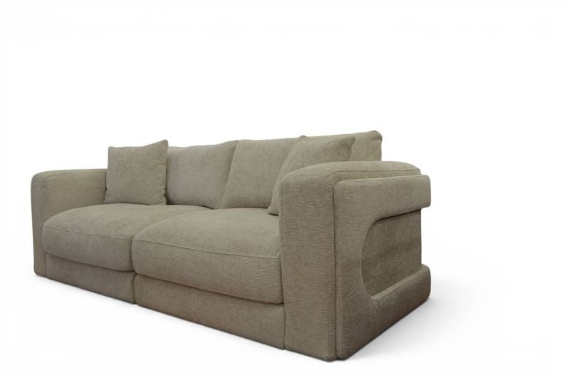 Danetti Lynetta 3 seater sofa in Chunky Weave fabric; ex display Danetti sofas outlet Lancashire