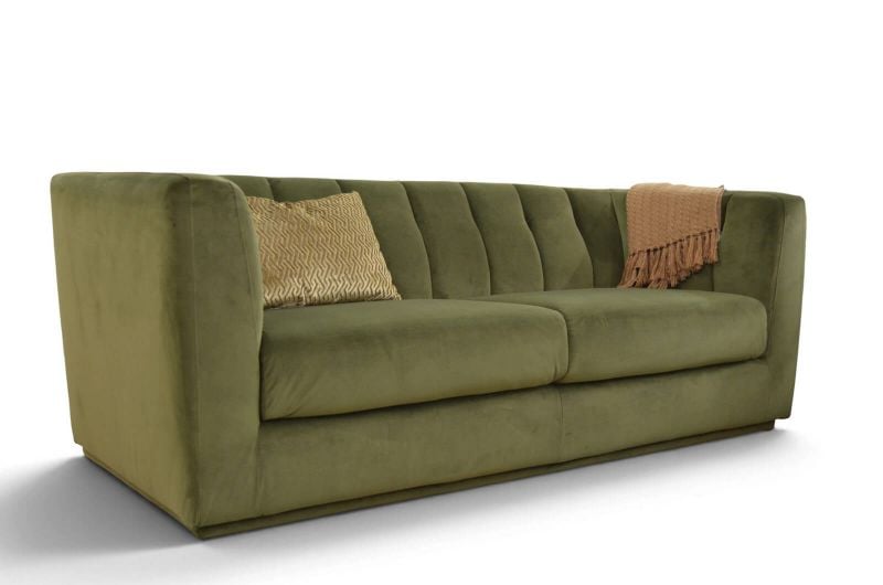 Danetti Valentina green velvet 3 seater sofa; Ex display sofas; Discount Danetti sofas