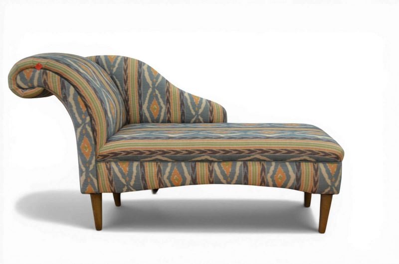 Ikat chaise longue; colourful chaise long