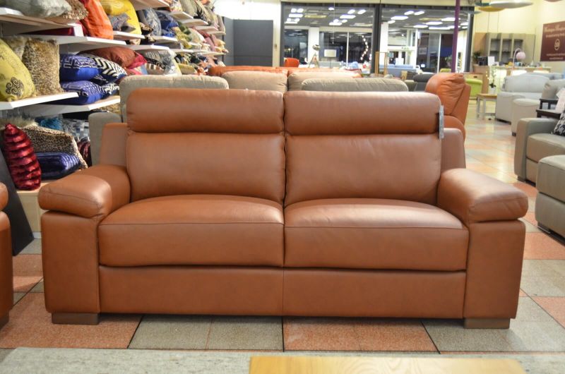 Luxury Italian leather 3 seater sofa for sale Chorley