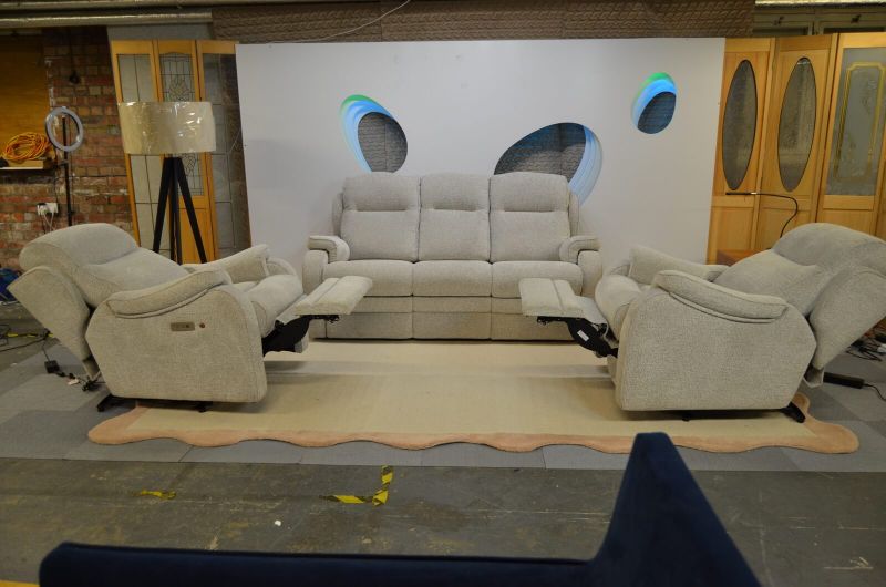 Parker Knoll Boston 3 piece suite; ex display Parker Knoll Boston sofa set; Parker Knoll recliner suite fabric