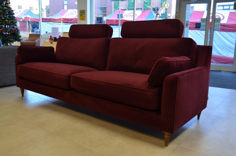 red velvet sofa, discount designer sofas Chorley