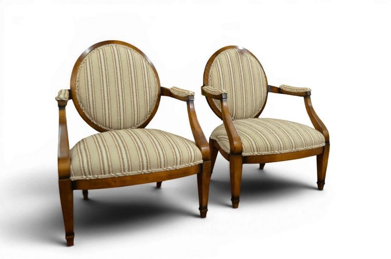 French oval back armchairs, clearance French armchairs, designer armchairs sale UK, armchairs for sale Lancashire