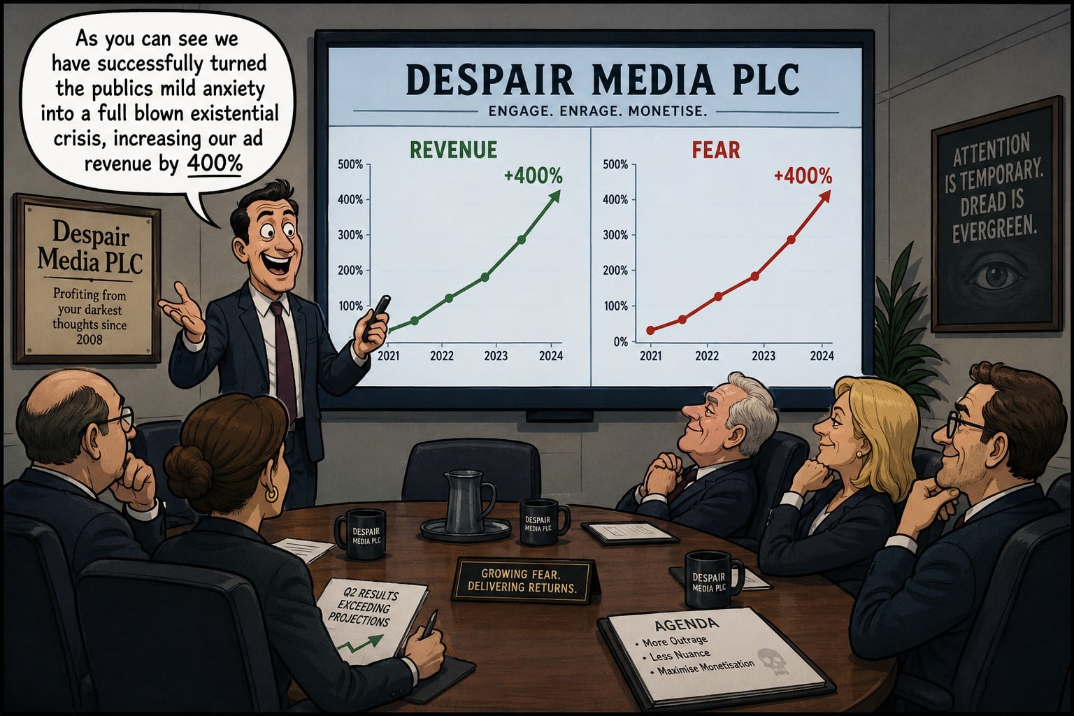 Doomscrolling and Advertising: Why Social Media Wants You Scared