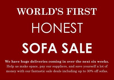 World's First Honest Sofa Sale - January Sale 2026