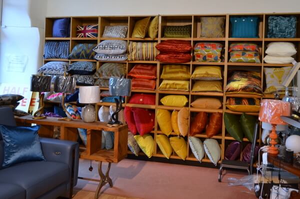cushions display Worthington Brougham Furniture Ltd in Clitheroe, Lancashire